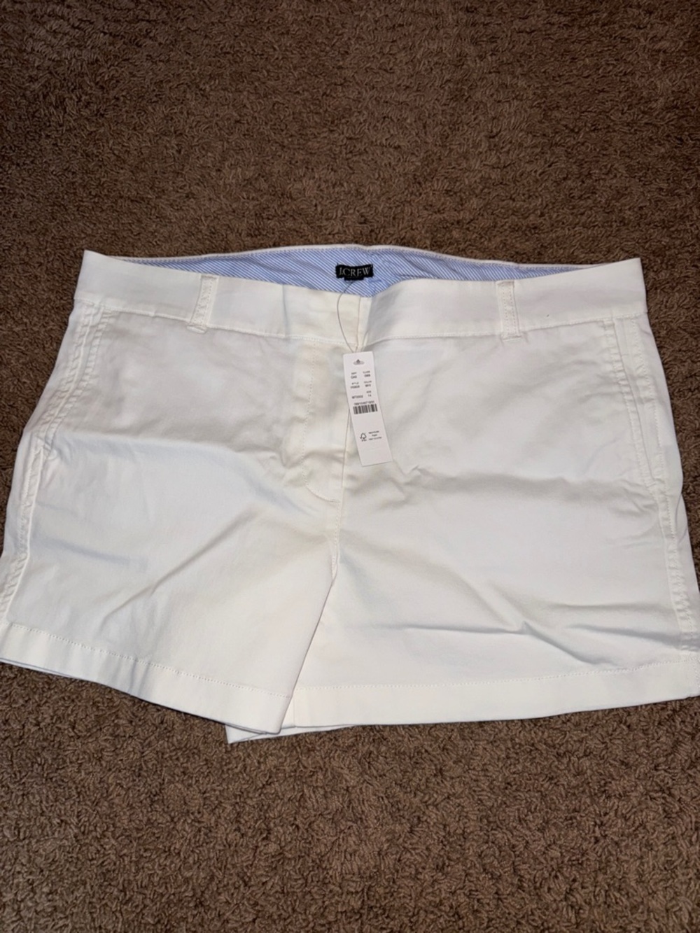 J. Crew White Chino Bermuda Shorts